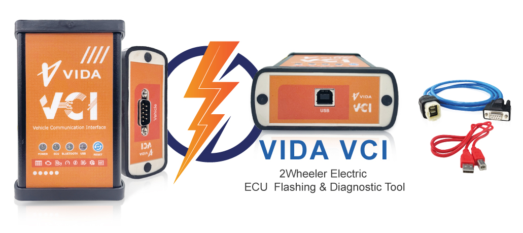 VIDA VCI 2 wheeler electric ecu flashing and diagnostic tool 